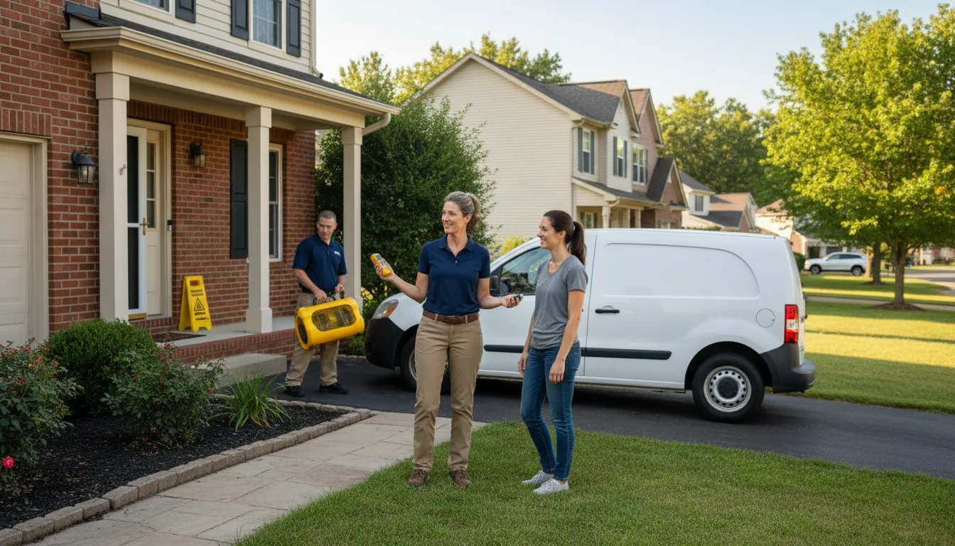 Residential water damage restoration in Manitou, OK
